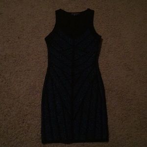 Blue and black shimmer dress L
